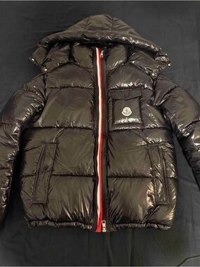 Basically brand new Moncler Black puffer With Detachable Hood